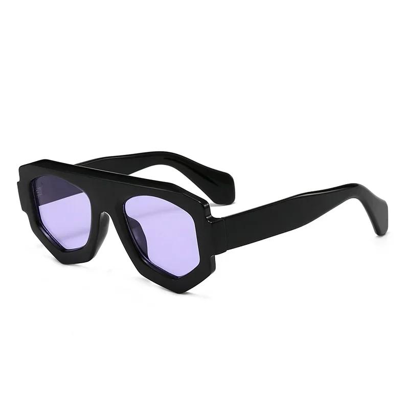 New Fashionable Irregular Women's Sunglasses Outdoor Trendy Personality Large Frame Travel Street UV400 Protective Glasses