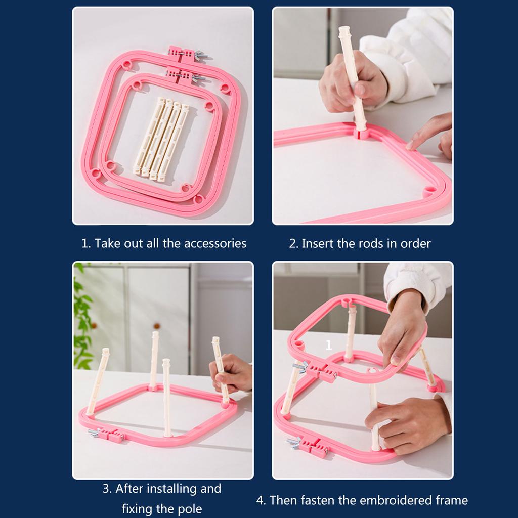 Doppellagige Stickrahmen Kreuzstichrahmen Verstellbare Stickrahmen Einfach zu bedienen für DIY Stickprojekte