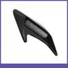 TWO Universal Stick-on Car Side Fender Air Flow Vent Hood Cover Sticker Black