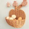 Kitchen Storage Basket With Handle Cute Wall Hanging Woven Basket Kawaii Hanging Storage Basket Kitchen Sundries Organizer