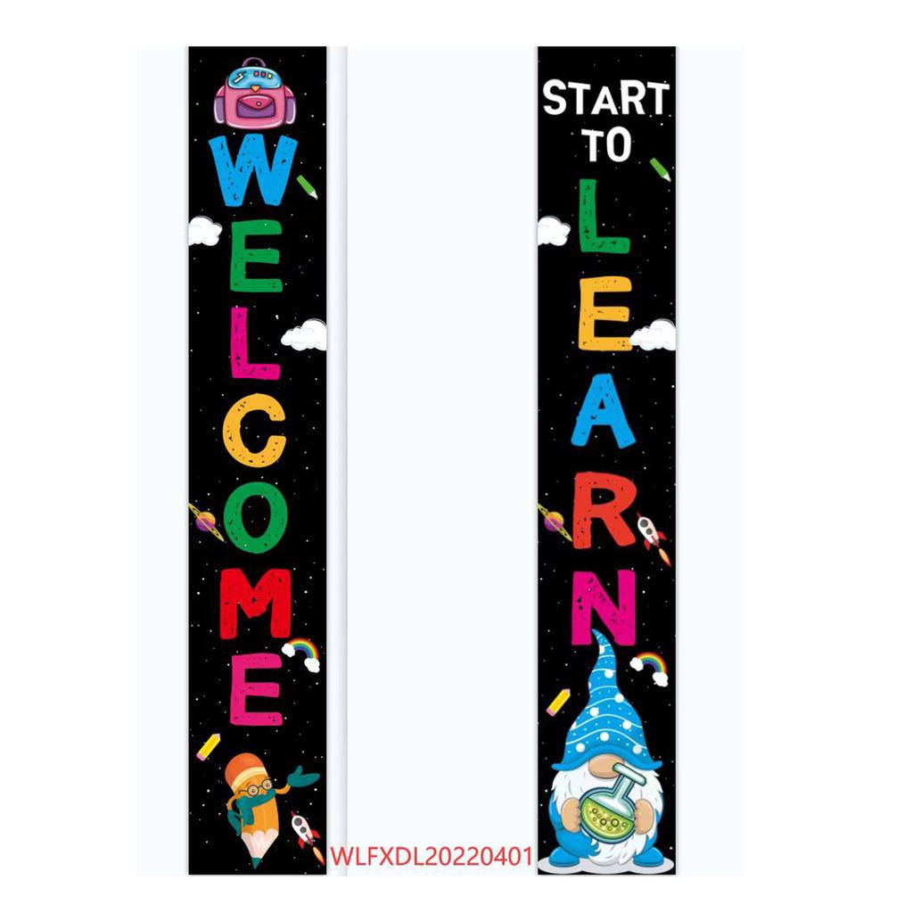 180X30 Opening School Classroom Door Atmosphere Decoration Polyester Cloth Couplet Flag Customization
