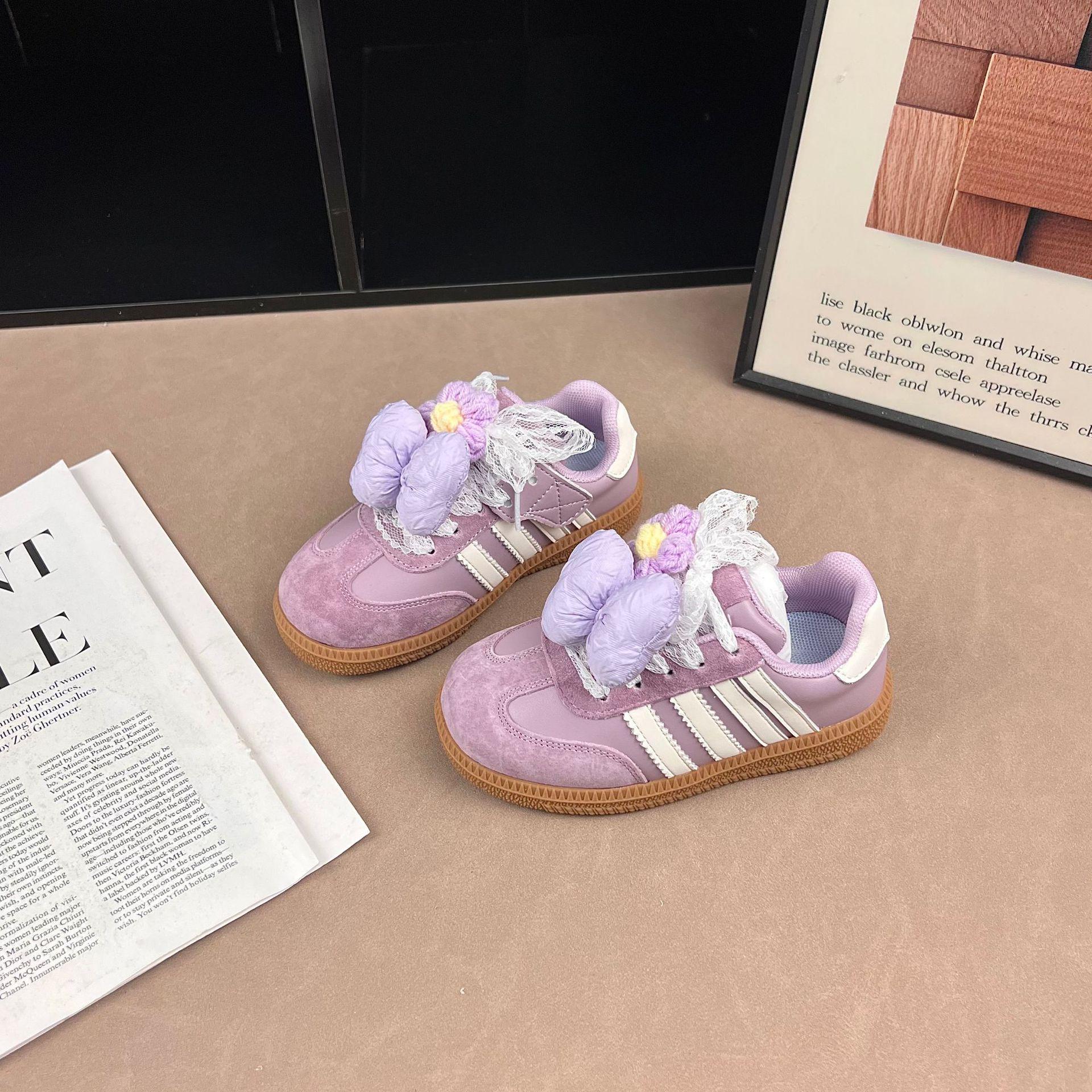 Girls  Non-slip Bow Flower Sneakers - 2026 Spring/Autumn Collection 28