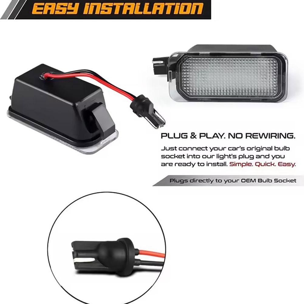 2X LED License Number Plate Light for FORD Tourneo Transit Connect Courier Custom XJ XF 2008-2015 Car Accessories