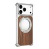 Magnetischer Metall-Drehständer Walnuss-Handyhülle iPhone 17 Pro Max 16 15 Stoßfest Wärmeableitung Kratzfest