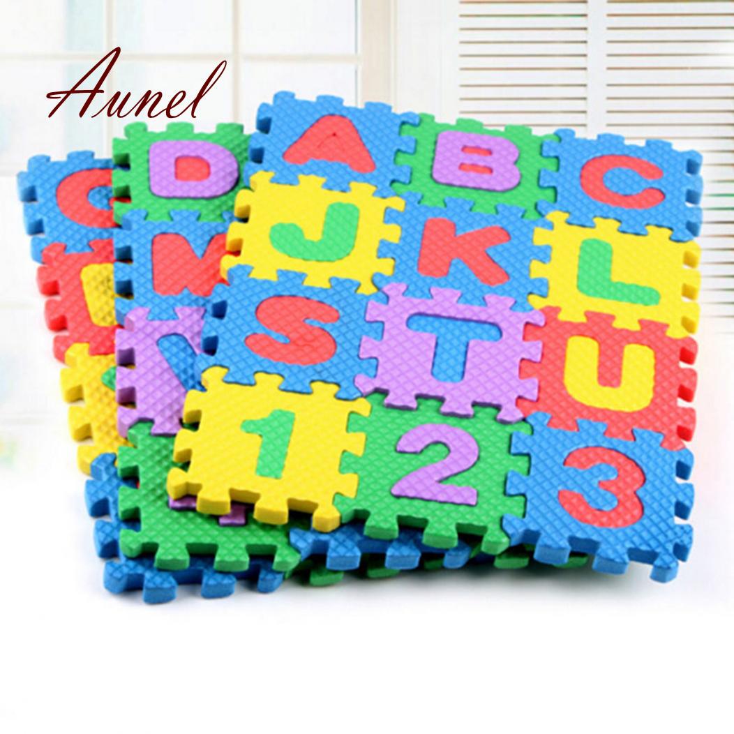 Мягкий сборный коврик пазл из элементов с буквами. 36 элементов в комплекте — фото 5