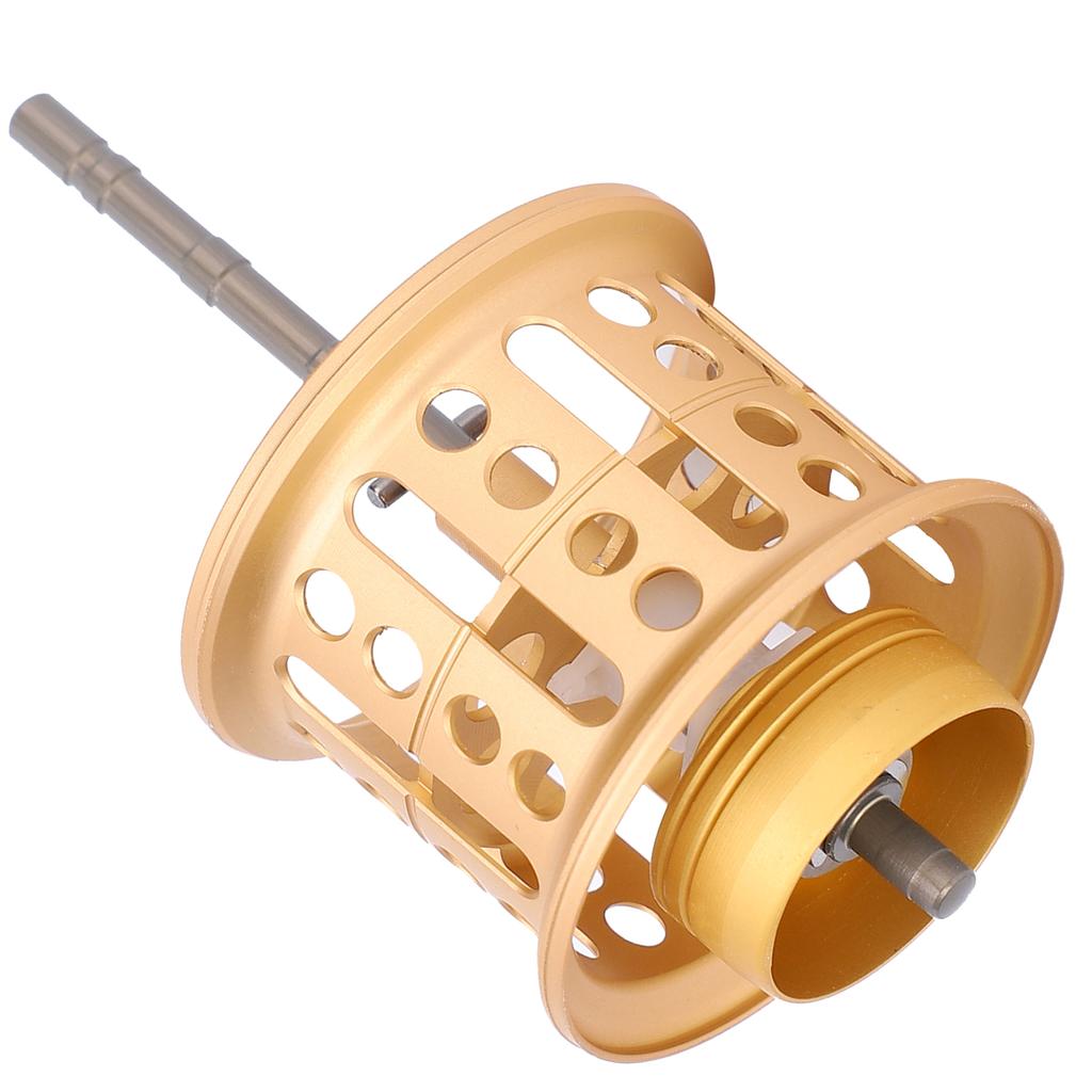 Vollmetall LowProfile Rollenumbau Rockspule Angelschnurrad Zubehör(golden )