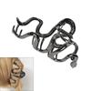 Schwarze Punk Schlangen Haarspange Metall Haar-Klammer für verschiedene Anlässe und Outfits Haarstyling Kiefer-Klammer Punk Kopfschmuck