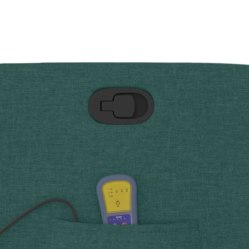 Massage Recliner with Rising Aid Dark Green Fabric