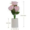 LED Light Source LED Chinese Rose Table Lamp Battery Operated 3 Head Design Chinese Rose Shaped Desk Light
