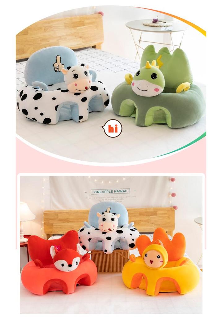 Infant & Toddler Sit Support Chair - Enlarged Backrest, Anti-Fall Cartoon Design