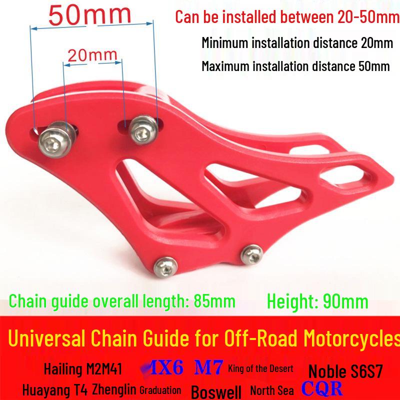 CQR250 Off-road Motorfiets Kettinggeleider Set: Ketting, Achterbrug & Rubber