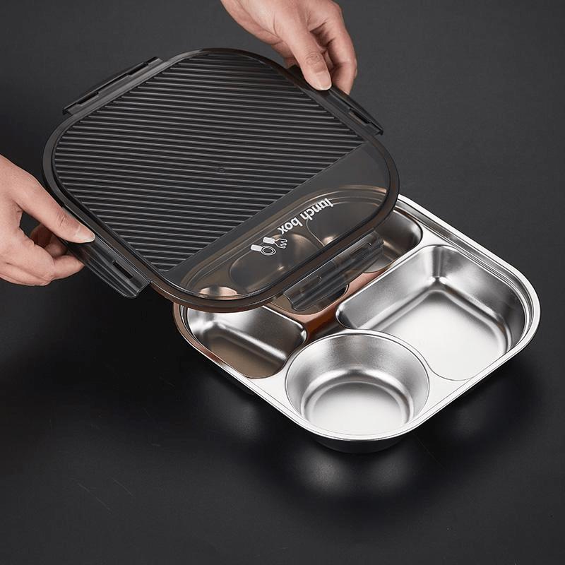 316 Stainless Steel 3-Compartment Lunch Plate