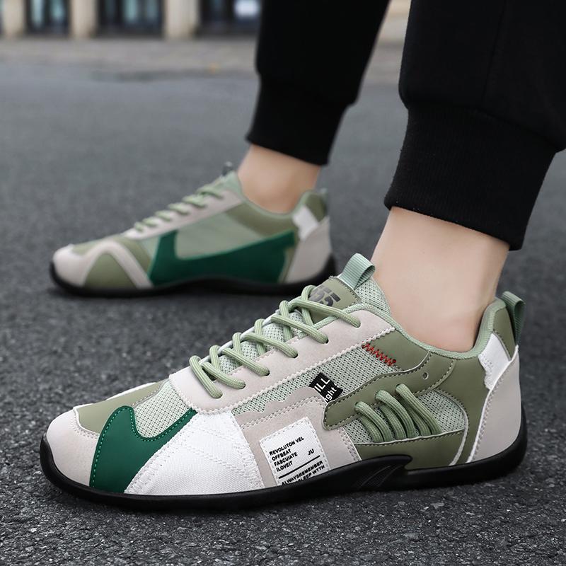 Leather Running Shoes Men Casual Shoes Outdoor Breathable Man Walking Lightweight Comfortable White Sneakers Tennis Sport Shoes