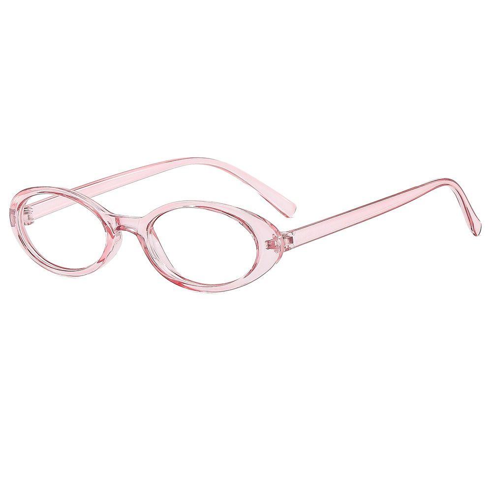 New Y2K Oval Frame Glasses Retro Outdoor Cat Eye Glasses Narrow Spectacles Plain Glasses Anti-Blue Light Eyewears