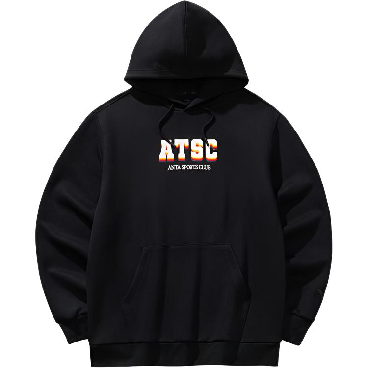 

Anta Comfortable Letter Print Hooded Sweatshirt Men tops 152618705S-5 3XL
