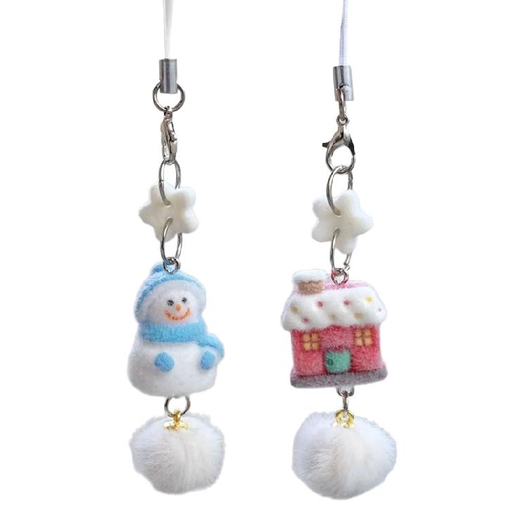 Premium Soft Plush Snowman Keychain Featuring Plush Texture For Christmas Decors Key Accessory Bag Charm Gift Fashionable