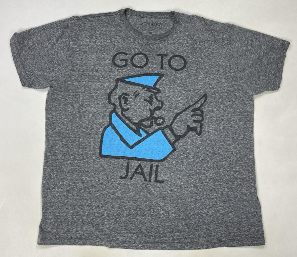 Monopoly Go To Jail Graphic T-shirt Men XL Gray Heather Short Sleeve M