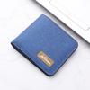 Men's Super Thin Canvas and Leather Zipper Wallet