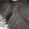 Metal Tassel Earrings for Women Long Circle Dangle Earrings Geometric Round Drop Earrings Brief Jewelry pendientes