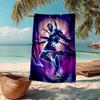 Ultra-Soft Beach Towel with Blue Beetle Theme,Ideal for Pool - Camping, Diving - Perfect Travel Essential, Vibrant Beach Towel.