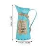Vaso flor balde de metal jarro rústico galvanizado jarro leite plantador rega vintage decorativo pote estanho retro titular seco