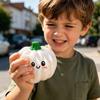 Medium Size Stress Ball Halloween Pumpkin Squeeze Ball Soft TPR Golden Glitter Fidget Toy Anxiety Relief for Kids Adults Slow Rising Decompression