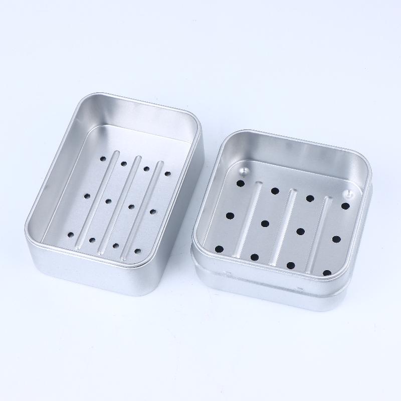 Square Aluminum Soap Dish Soap Box With Lid Aluminum Soap Holder Travel Soap Travel Soap Tray Container For Dish Home Bathrooms