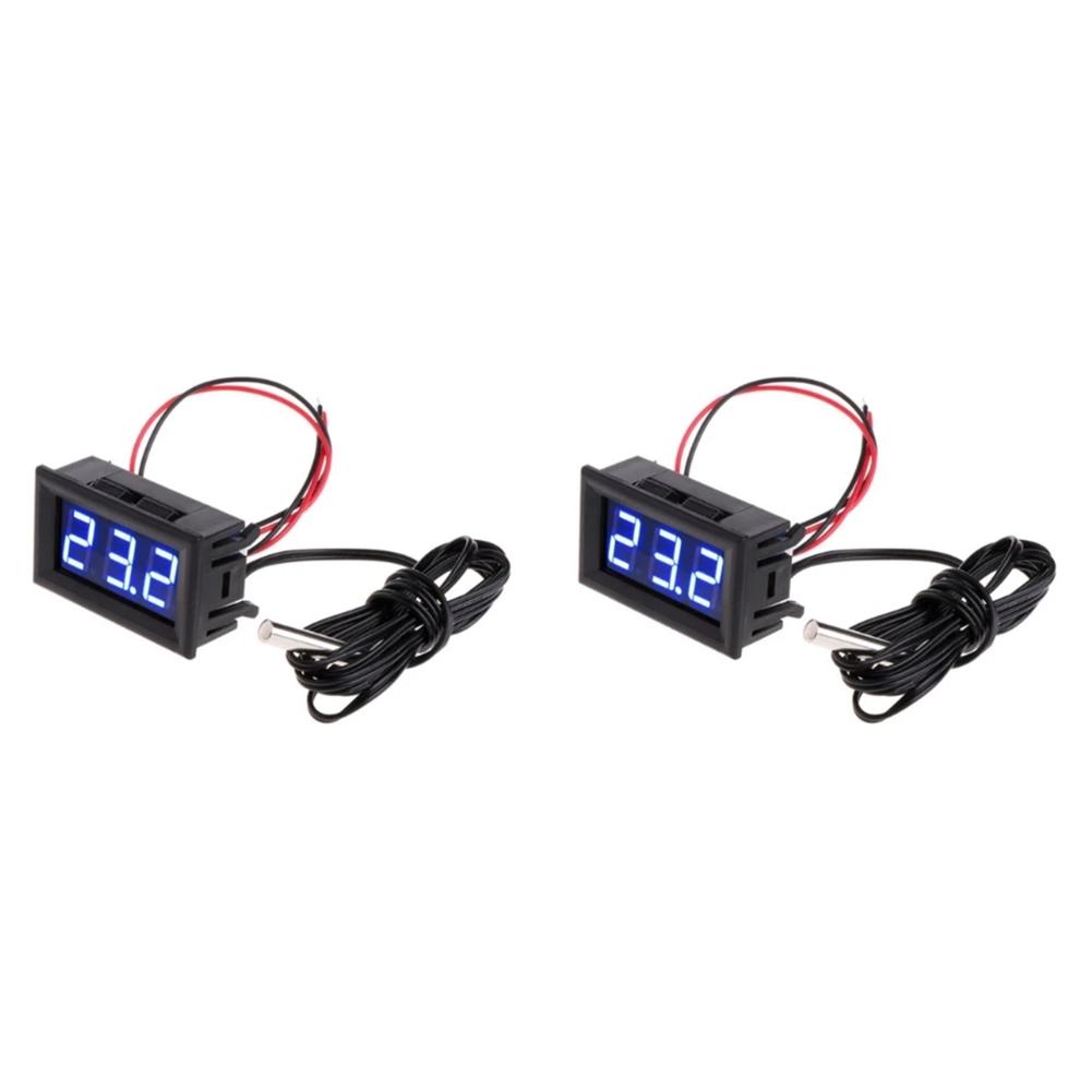 1-5pcs 0.56inch LED Digital Thermometer Tester Panel Gauge with Sensors Probe Thermometer Gauge Temperature Instrument