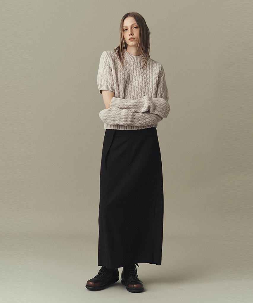 AHWE Rib Cable Sweater & Warmer_Light Gray