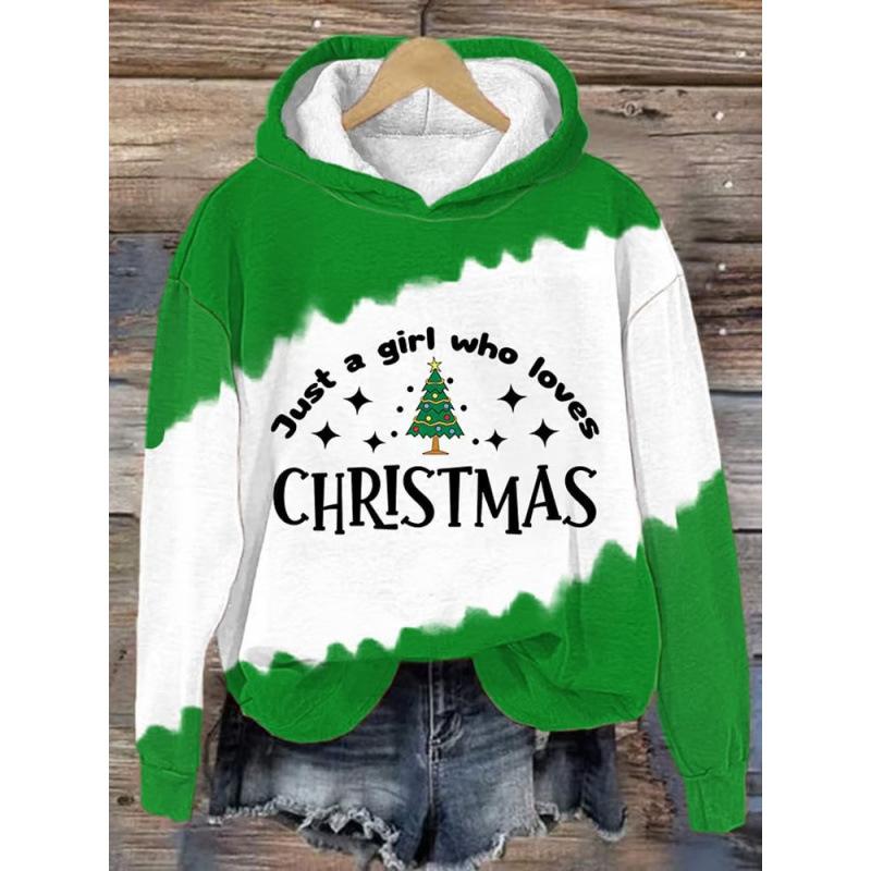 Amazon Cross-border Independent Site 3D Digital Print Women's Hoodie, Christmas Pattern Cap, Sweatshirt, Autumn Top
