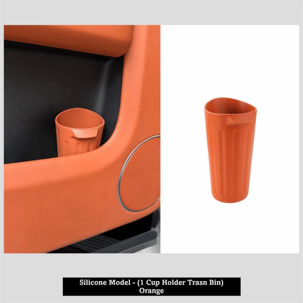 Silicone Car Cup Holder Anti-Slip Design Trash Bin Organizer  Car Interior Accessories