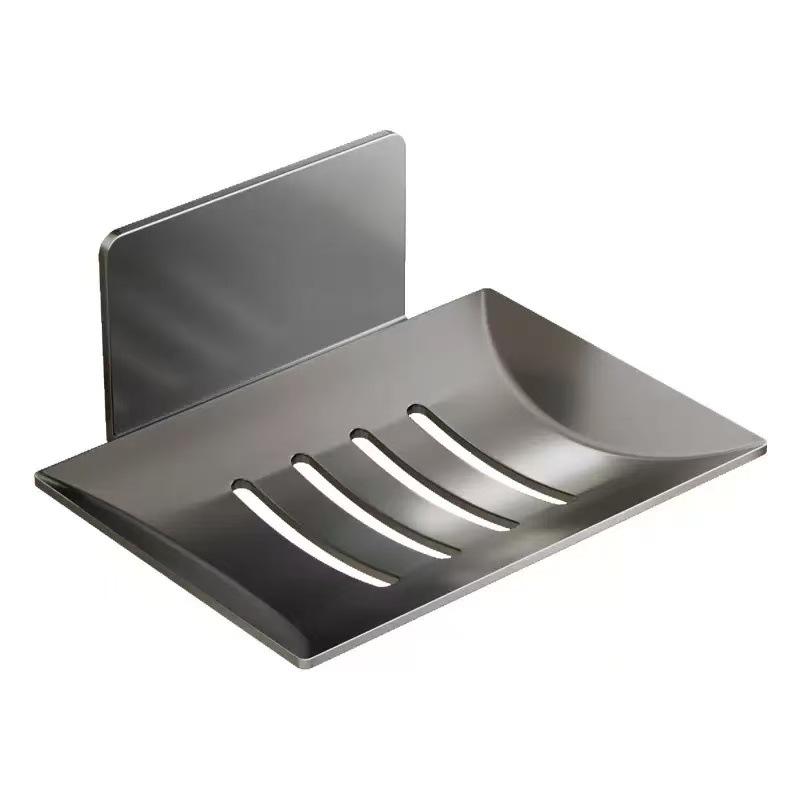 Stainless Steel Wall-Mounted Draining Soap Dish - Punch-Free Installation