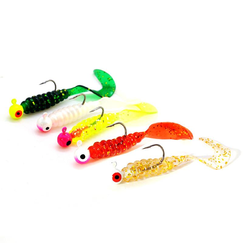 Outdoor Fishing Lead Hook Hanging Biomimetic Soft Insect Bait (20PCS)