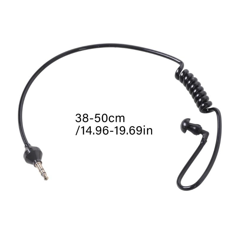 Kurz 38-50cm 3,5mm Luftspirale Schlauch In-Ear-Kopfhörer Ohrhörer für Audio-Empfänger Mobiltelefone Radios Computer