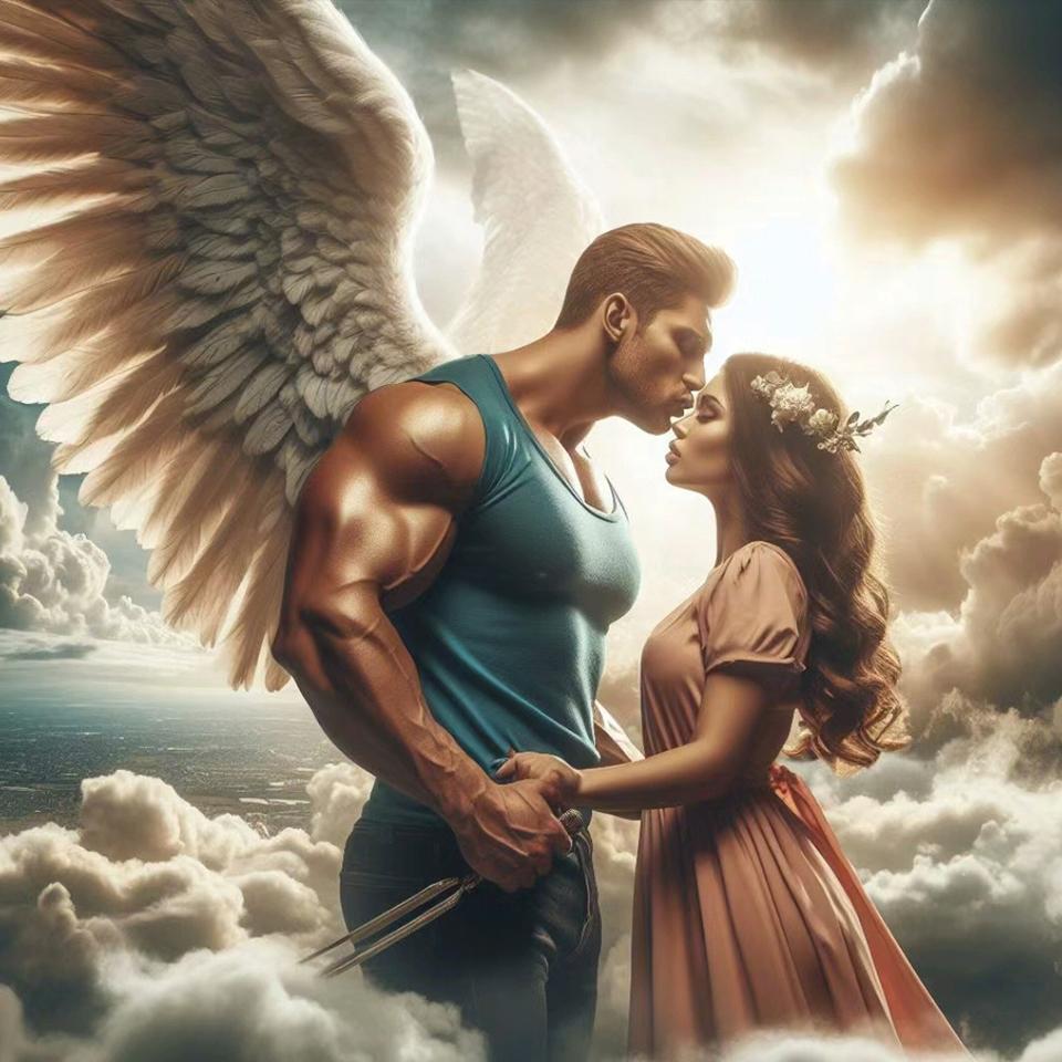 

5D Алмазная картина Религиозный поцелуй ангела Алмазная вышивка Мозаика DIY Вышивка крестом Украшение дома Акция Full Round 50x50CM