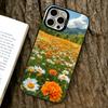 Flower Sea  Phone Case For iPhone 17,16,15,14,13,12,11 Plus,Pro Max,XS,Colored Silver Plated Inside Cover