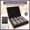 100pcs Adjustable Coin Display Boxes: 40mm Square with 27mm Adjustable Inner Ring for Coin Collection