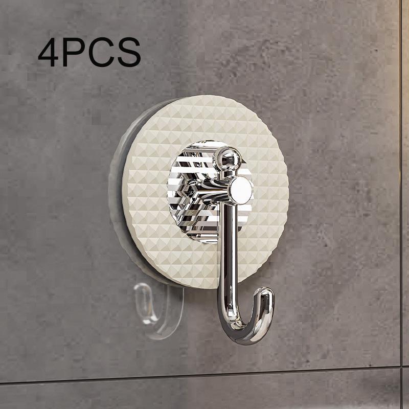 4Pcs Acrylic Door Hook Adhesive Wall Hooks Transparent Anti-skid Traceless Heavy Duty Stick On Hook Bathroom Kitchen Wall Sticke