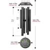 60" Extra Large Tuned Metal Wind Chime for Outdoor Relaxation - Low Tone Memorial Chime