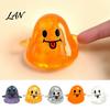 Portable Stress Relievers Halloween Ghost Relief Toy, Soft Spooky Squeeze Sensory Toys Cartoon Party Favors for Adults and Kids Toy