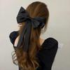Elegant French Red & Black Velvet Bow Hair Clip: Women's Artistic Temperament Headpiece