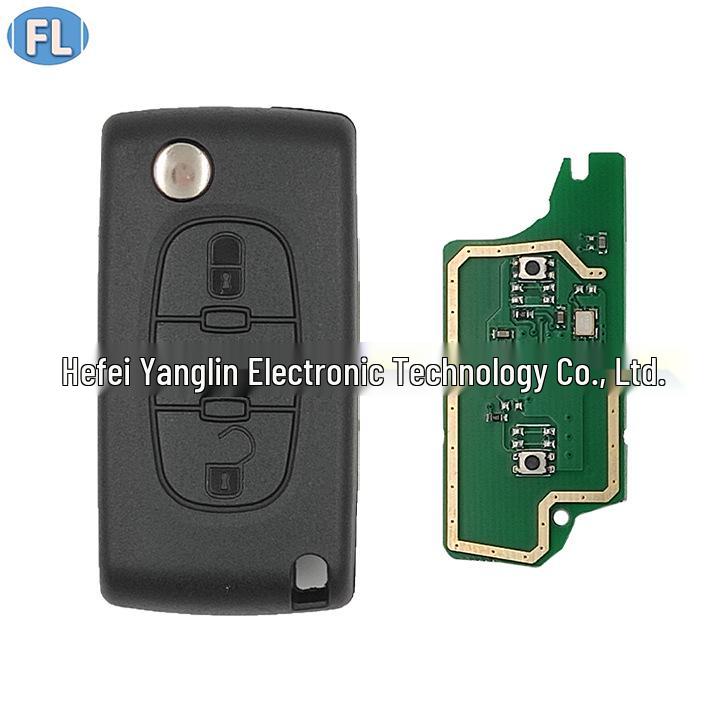 Compatible Peugeot 308 3-Button Folding Remote, 433 MHz Frequency, 46 Chip