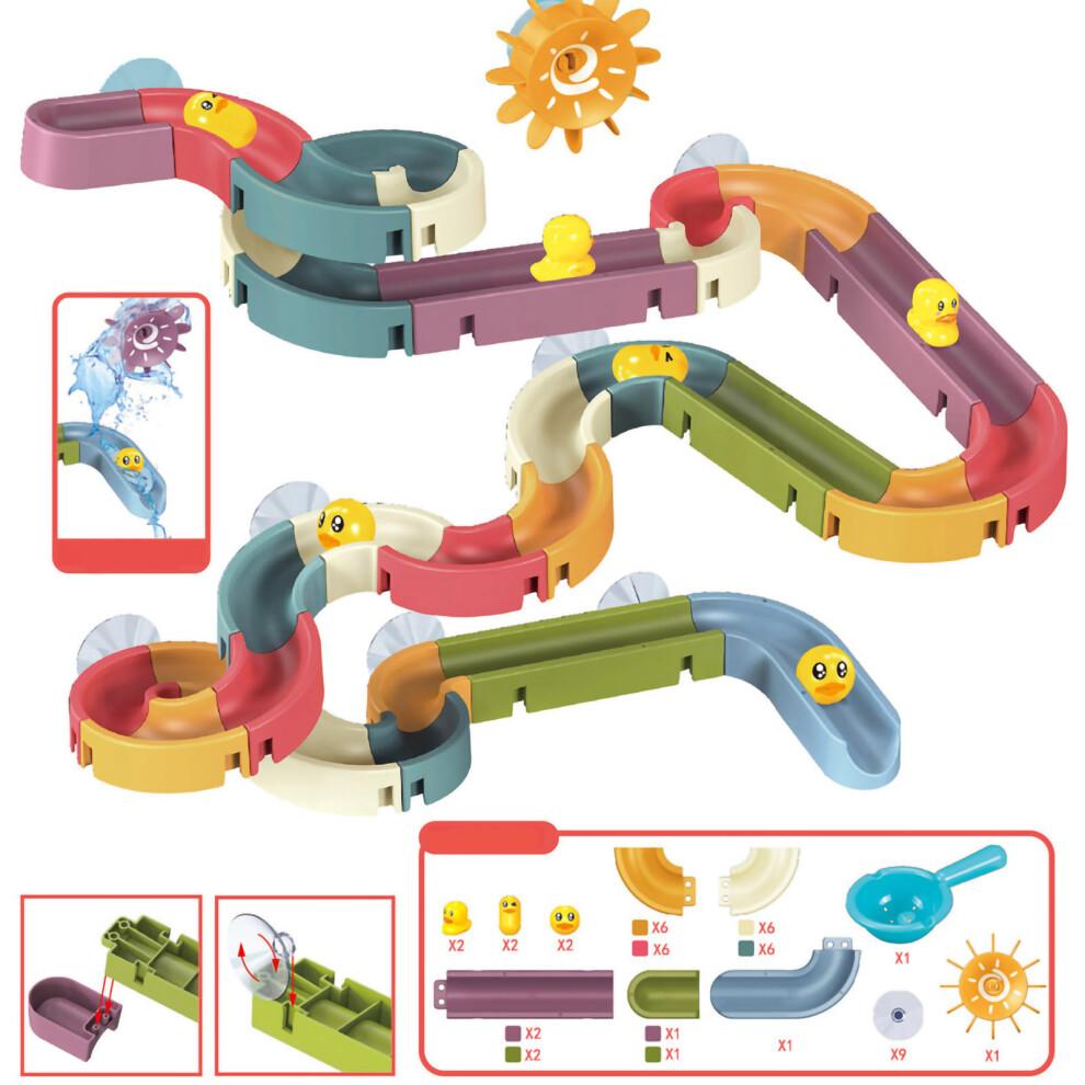 25Pcs Baby Shower Track Toy Set - Cute Duckling Bath & Educational Toy