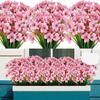Artificial Flowers Adjustable Height Fade-Resistant Handmade Realistic Silk Petals No Watering Sunlight Floral Display Arrangement
