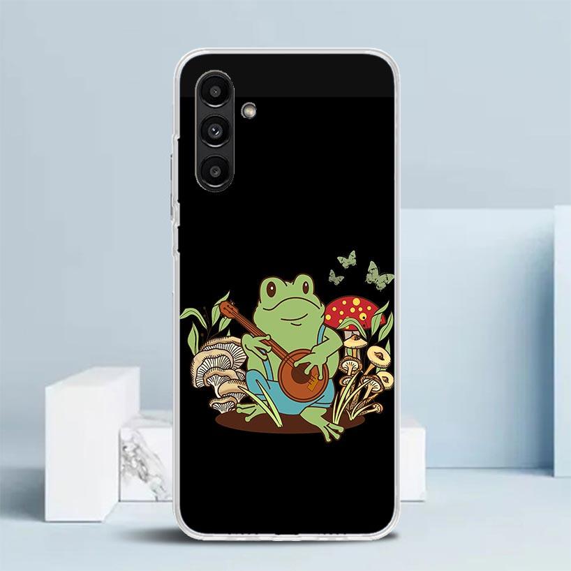 Cottagecore Frog Mushroom Kawaii Phone Case For Samsung Galaxy A17 A37 A57 A16 A15 A14 A13 A56 A55 A54 A53 A36 A35 A34 A33 A26 A