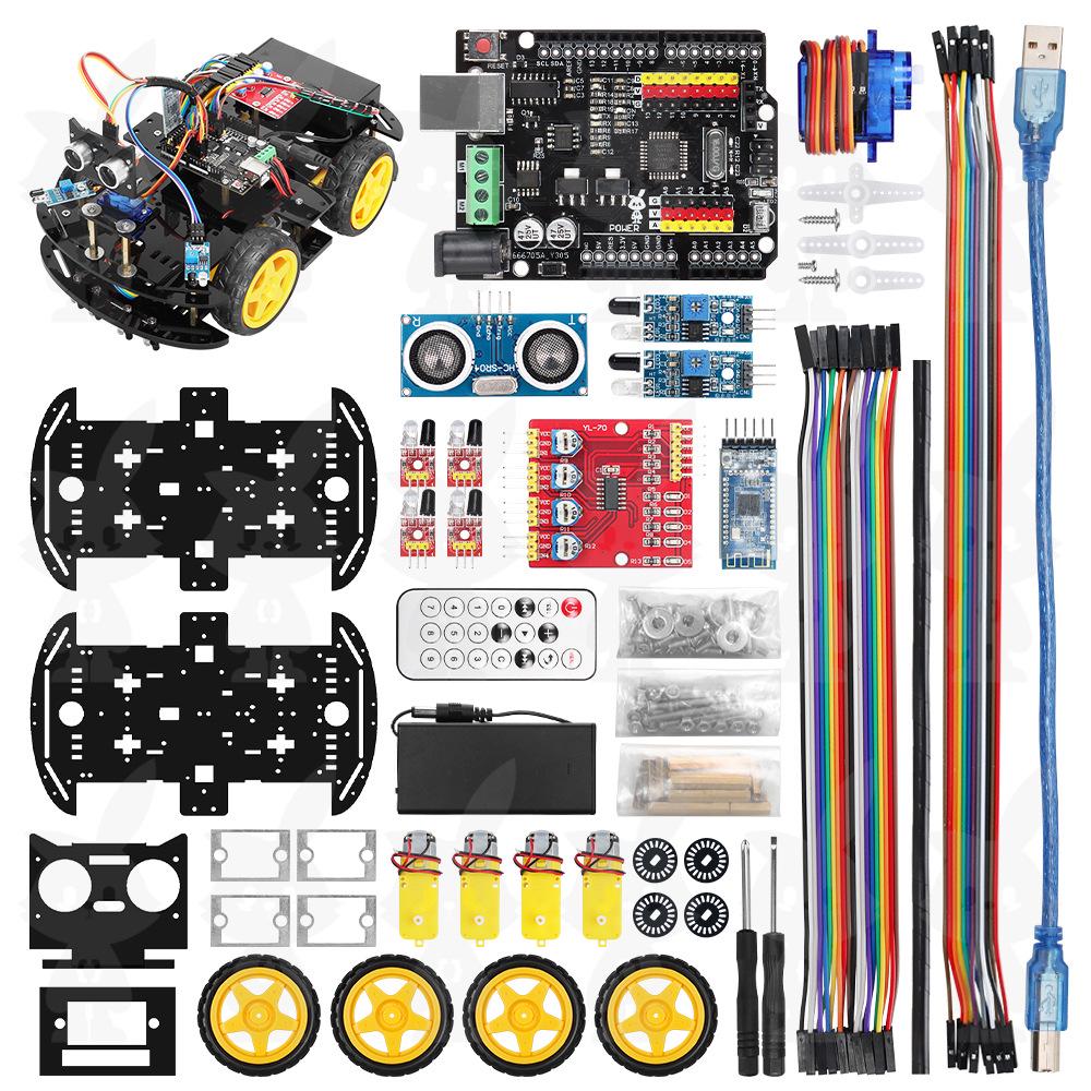 Arduino Uno Bluetooth-gesteuertes Smart Car Roboter-Bausatz