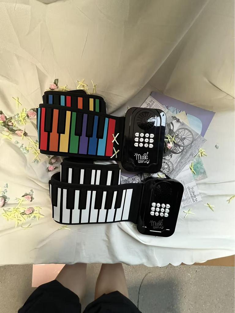 49-Key Folding Silicone Hand-Rolled Piano for Kindergarten Students