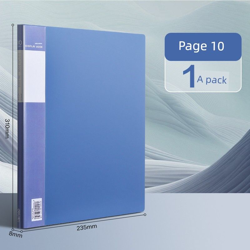 

Deli Office Supplies Storage Plastic Blue Folder [Classic Blue] 1 Pack/10 Pages