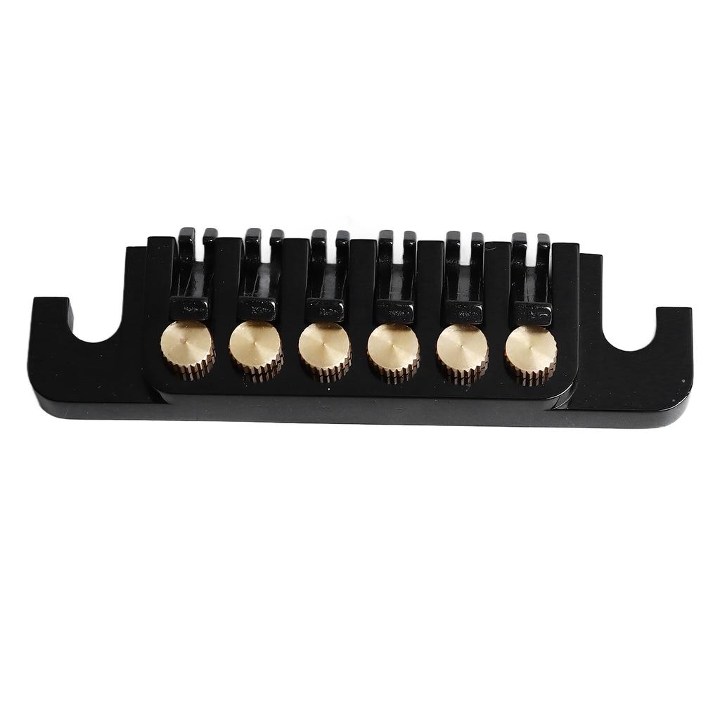 Guitar Bridge Tailpiece Replacement Vintage Style Aluminum Alloy Copper 6 String Electric Guitar Stop Bar Black