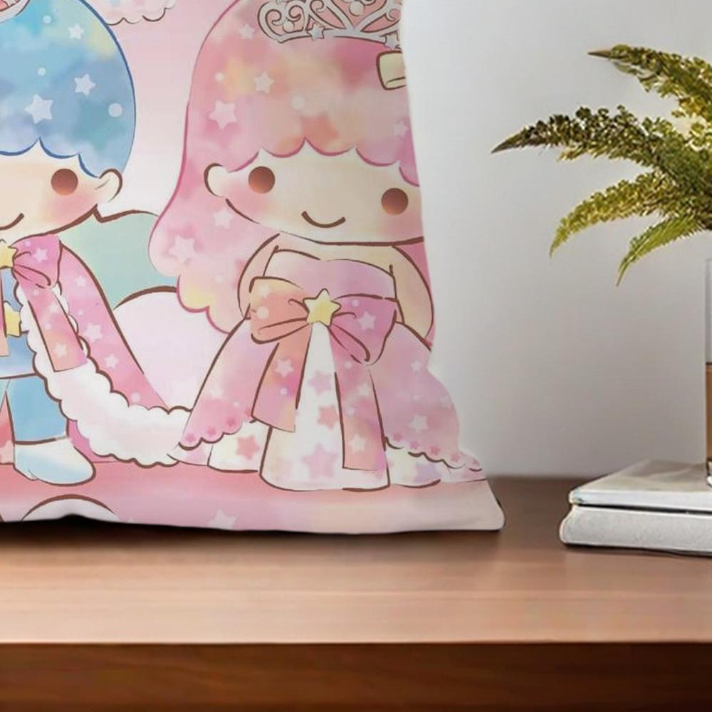 L-Little Twin Stars Cushion Cover For Pillow Printing Sofa Decoration Home Car Room Coffee Shop Office Nordic Simplicity